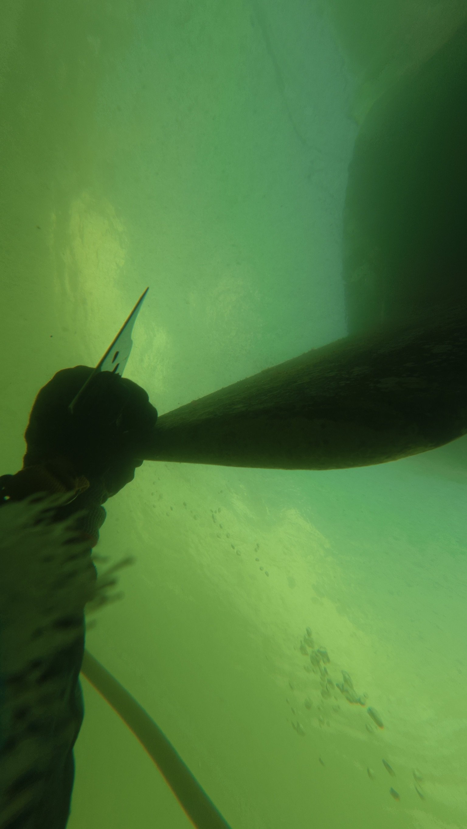 Underwater hull cleaning by a certified diver in West Palm Beach, FL