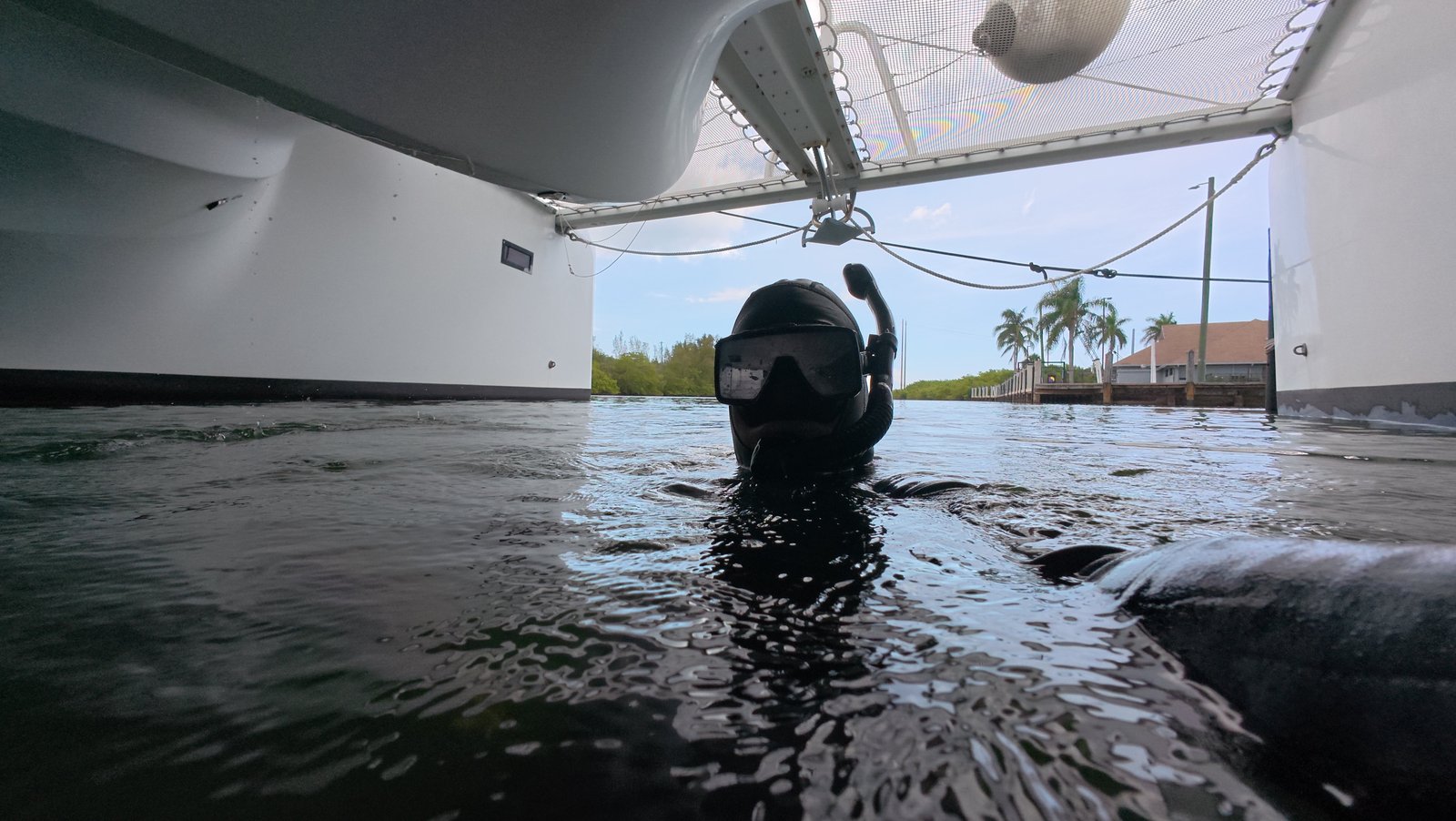 Underwater boat propeller and rudder inspection in Riviera Beach, Florida