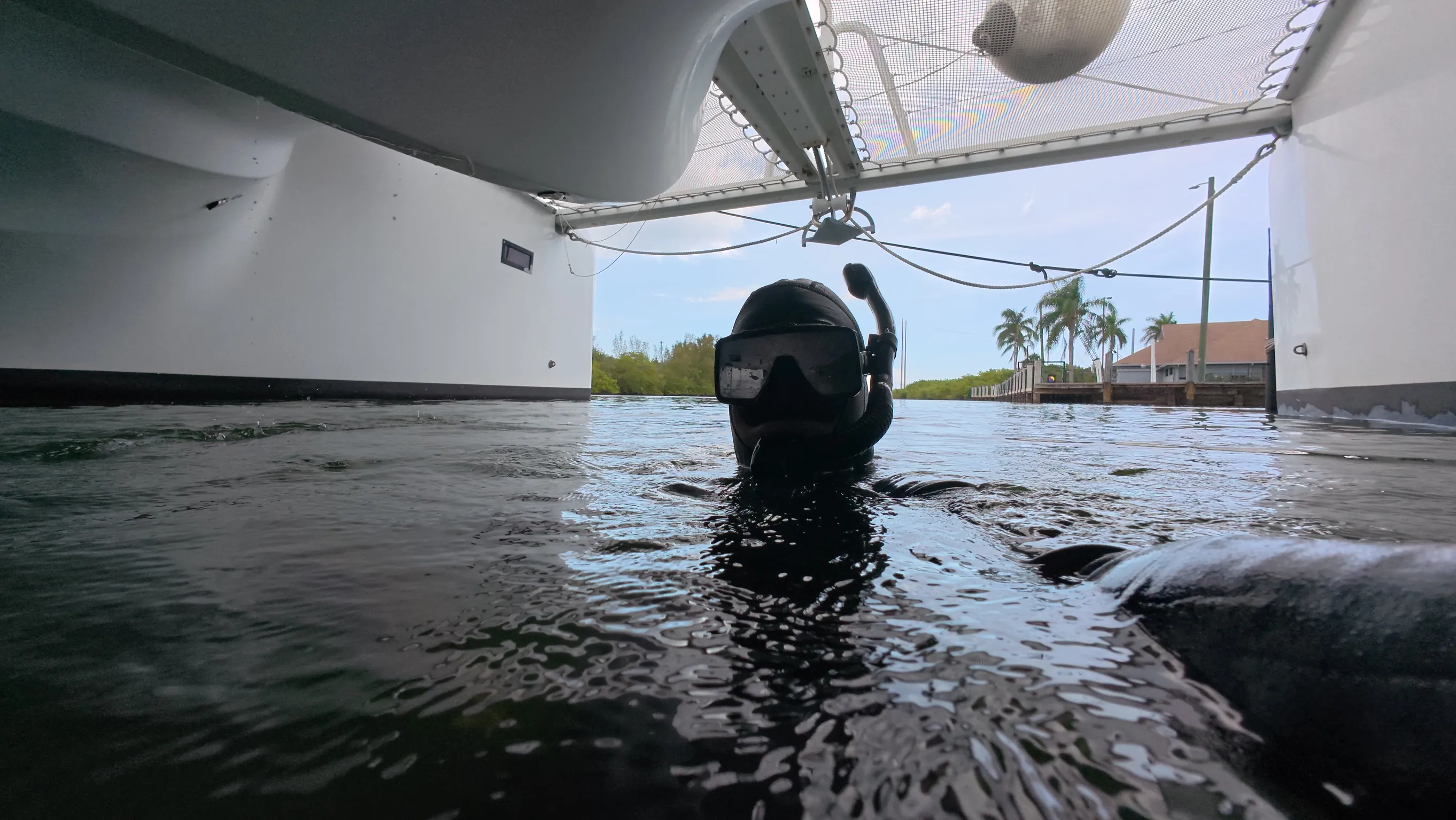 Underwater boat propeller and rudder inspection in Riviera Beach, Florida